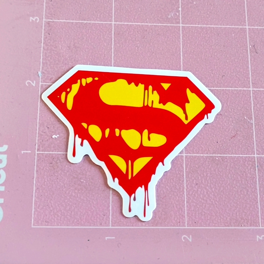 💙Yellow Red Superman S Logo Vinyl Decal New